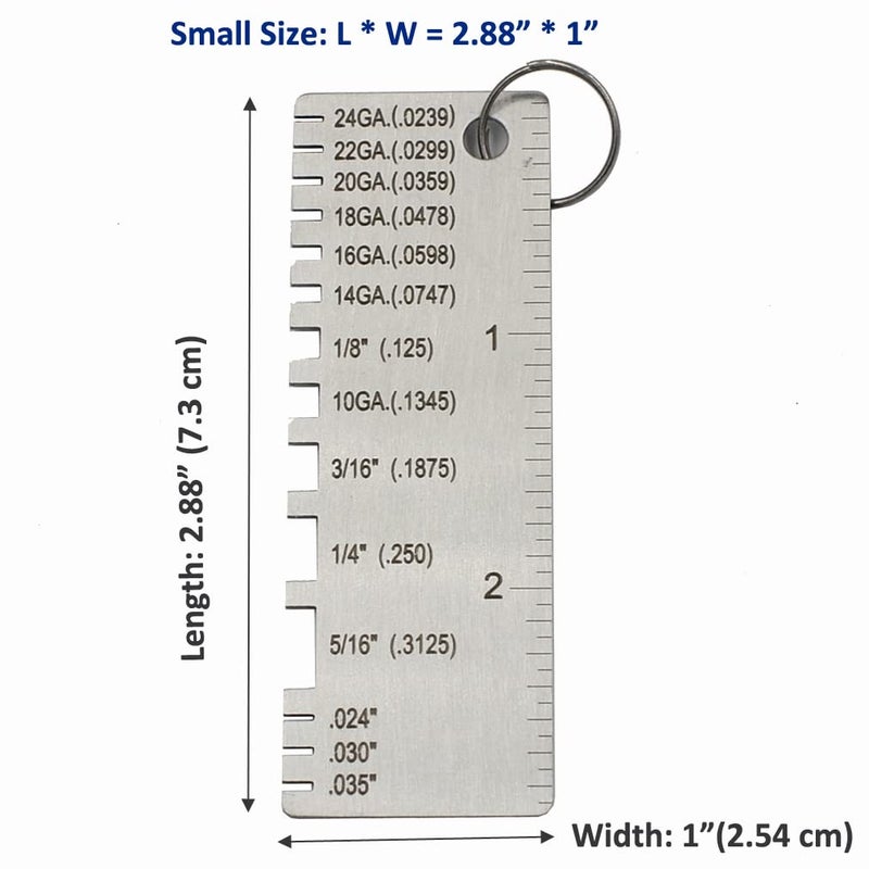 DGOL Stainless Steel Mini Portable Metal Sheet Thickness Gauge Material Wire Thickness Gage - Image 3